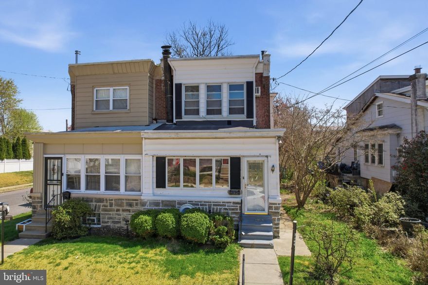 Handyman Special with serious upside and instant equity potential! Welcome to 7149 Bingham Street, a fantastic opportunity in the desirable Burholme section of Northeast Philadelphia. This spacious twin offers 3 bedrooms, 1 bathroom, and over 1,600 square feet of above-grade living space, providing a strong foundation for your vision. The home features an inviting enclosed sun parlor with French doors that open into a large living room, followed by a formal dining area and an oversized kitchen with plenty of cabinetry and space for both table and counter seating. A rear door leads to an elevated wood deck and a private backyard with a storage shed, perfect for outdoor enjoyment. Upstairs, you’ll find three generously sized bedrooms and a full hall bathroom. Additional highlights include vinyl replacement windows and a roof and porch roof replaced in 2016. Ideally located just one block from “Five Points” at Cottman Avenue with easy access to SEPTA bus routes and the Ryers train station, and within walking distance to Burholme Park, Ryerss Mansion, Jardel Recreation Center, Northeast Regional Library, and local shopping and dining. This is a prime value-add opportunity in a great location. Property is being sold as-is, and buyer is responsible for U&O if required. Don’t miss out—schedule your private showing today!