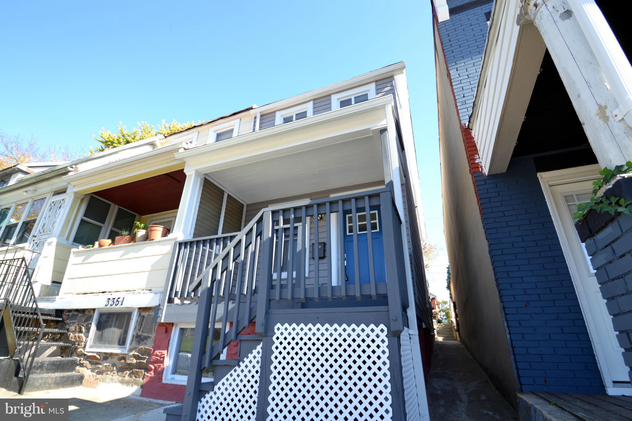Gorgeous 2BR, 2 BA in Hampden. Stones throw from shops and restaurants. Completely gutted & rebuilt. Awesome kitchen. Features new roof, tankless hot water, rooftop deck, beautiful refinished floors, custom landscaping. New HVAC. New 200 amp electrical service. New plumbing. New windows and much more. Note the address is 3349.5 (tax record appears under 3349 Falls) New parking pad. A must see!