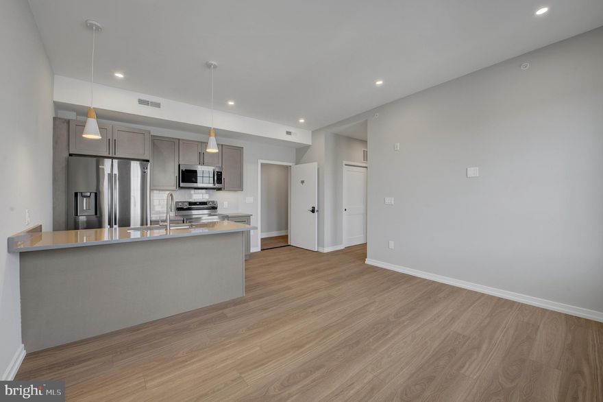 Welcome to Innovator Village, nestled in the heart of Graduate Hospital! This gated community is home to 82 brand new construction, luxury units featuring top of the line finishes. 2445 Innovator Way offers everything you could desire in a city apartment and can be moved into immediately. This unit features a spacious, open living room with huge windows and lovely natural light, a kitchen with quartz countertops and stainless steel appliances, a beautiful bathroom, hardwood floors and an in unit washer/dryer. The building features a shared roof deck with beautiful views of Center City. Innovator Village is located on the bustling Washington Ave corridor with easy access to Drexel University, CHOP, Penn University, I76, restaurants, shops, public transportation and much more!