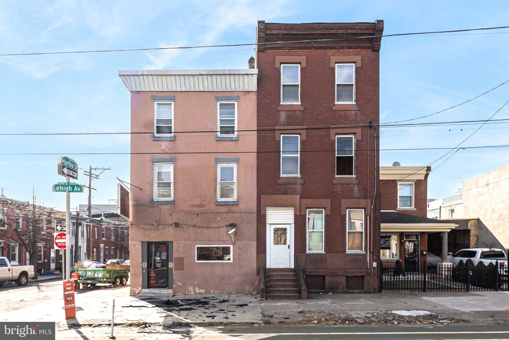 2126 E Lehigh Ave presents a rare investment opportunity in the heart of Fishtown, offering a unique mixed-use property with a rich history. Currently set up as a triplex, this property features a bar on the first floor with two 2-bedroom apartments above, providing both residential and commercial potential.
The bar on the first floor has been a staple in the neighborhood for many years, offering a prime opportunity for continued operation or a new venture. The upper level houses two spacious 2-bedroom apartments, ideal for rental income or owner-occupancy, making this a versatile property for investors or buyers looking to capitalize on both commercial and residential spaces.
Zoned RSA5, the property maintains residential flexibility while its mixed-use setup allows for creative redevelopment options. Fishtown is a rapidly growing neighborhood, offering easy access to local amenities, public transportation, and a thriving arts and dining scene, making this an excellent location for both commercial and residential endeavors.
Additionally, the property next door, 2124 E Lehigh Ave, a shell listed for $200,000, is also available for sale, providing an even greater investment opportunity in this high-demand area.
Don’t miss out on the chance to own a property with limitless potential in one of Philadelphia’s most sought-after neighborhoods—2126 E Lehigh Ave is ready to help you make your mark in Fishtown. A liquor license is available for purchase separately for $200,000.