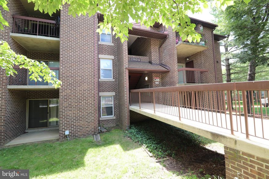 2 br 2 ba unit with only a few steps up. Renovated Kitchen  with new appliances (2018) ( Fridge, Stove/Range, Dish washer and Microwave. Fresh paint and new carpet throughout. The Counter top and counters are all new.  In unit full size Washer and Dryer. Large Sliding door to a large balcony. Near shopping, restaurants and public transportation (bus to Shady Grove Metro).  One assigned parking space outside entrance with visitor parking. Water, trash removal and snow removal is included in the monthly rent. Available immediately.