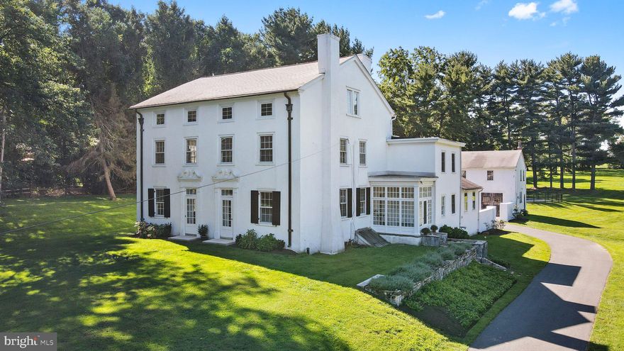 OPEN HOUSE CANCELLED- Property under contract.
Welcome to “Silver Cup Farm,” a timeless residence exuding historic charm, paired with the ease of modern day living. This updated 6-bedroom, 3.5 bath, 1800's home is nestled on almost 4.5 serene, private acres. A historic gem offering over 6,000 Sq Ft of true artistic craftsmanship that blends seamlessly both classic elegance and modern day luxury. From the minute you arrive you will feel as though you are finally home, being drawn in by the cozy yet estate-like curb appeal.  As you enter you'll be taken aback by the bright and open layout,  9 Ft ceilings,  and abundance of windows provides. The interior boasts extensive molding and original features that have been lovingly preserved. The random width hardwood flooring throughout adds character and warmth to every room. Set the ambiance of a bygone era with six original fireplaces, each with their own unique character.

The living room and adjoining study offer a great space to work from home, and entertain guests or just sit and enjoy the sunlit space with your morning coffee. The heart of this home is the recently renovated, eat-in kitchen, featuring a European gas range, new cabinetry, quartz countertops, top-of-the-line appliances, and breakfast room with fireplace. The adjoining butlers pantry offers storage and functionality as well as a back staircase to the second floor. Above the kitchen is a tucked away space, that does not adjoin to the rest of the property consisting of two rooms and a space for a bath. This could be the perfect studio space, play room or other. The huge family room is a showstopper, adorned with gorgeous built-ins, moldings, and bay window, creating a cozy yet spacious feel for relaxation and entertainment. An updated half bath and a dining room with a fireplace are also found on the main level. The dining room offers access to the quaint screened in porch. For your convenience the main level is completed by a first floor laundry and the coveted "drop-zone”located right off the rear entry, making shoe and coat organization a breeze.

Upstairs, will not want to leave your spacious primary suite that comes equipped with an updated ensuite bath featuring a dual vanity, gold hardware, modern accent tiled flooring, a tiled shower with a nook, and two cedar closets with organizers. Five other sizable bedrooms and two additional full baths are spaciously laid out between the second and third story and all have attractive original flooring. Wine enthusiasts will appreciate the old root cellar, thoughtfully redesigned as a wine cellar, perfect for storing and displaying your collection. Outdoors, a pool awaits for refreshing dips on warm summer days. For those with equestrian or farming interests,  this property allows you the freedom to farm or keep farm animals and horses and comes with an original stall barn with a loft, waiting for updates to make your country living dreams a reality.

This property offers a tree-lined serene setting, a true escape from the hustle and bustle, while still being just minutes away from downtown Kennett Square, and West Chester’s shopping and restaurants; The perfect blend of tranquility and convenience. Nature lovers will be delighted with the proximity to parks, wineries, walking trails, and the world-renowned Longwood Gardens. Located within the award-winning Unionville Chadds Ford School District. Major routes are easily accessible, with Philadelphia Airport just 35 minutes away. This extraordinary property has a rich history, having been once part of a 100+ acre farm, the under ground railroad and being featured in the prestigious Chester County Day Tour and Holiday Home Tour. Don't miss your opportunity to call this rare find your forever home! This property consists of two parcels, one 3.2 acre parcel, one 1.1 acre parcel, both are being conveyed in the sale of this home.