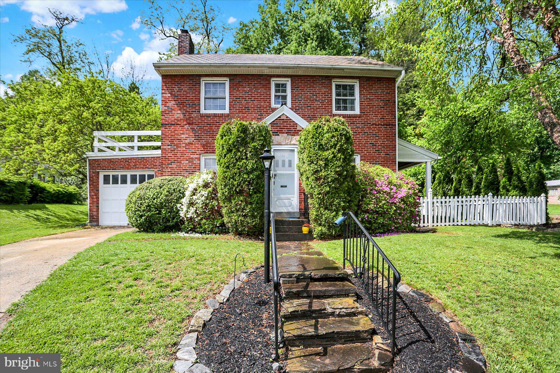 OFFER RECEIVED - OFFERS DUE BY TODAY - MAY 9. AGENTS SEE REMARKS. This charming brick home can be yours soon! This 3 bedroom, 1 1/2 bath home offers hardwood floors throughout , a beautiful stone wood-burning fireplace, a cedar closet in the upstairs hall, a remodeled hall bath with shiplap siding, a farm style vanity and a linen closet, and access to the over garage deck from the 3rd bedroom. Imagine sunbathing in private, or sipping iced tea and reading a book on these wonderful spring days! The spacious backyard offers plenty of room for your gardening pleasure, lots of play space for friends or family and there is a huge 428 sq ft two tiered deck for your grilling and seating, plus partially covered space on the side! You can access the yard from the kitchen backdoor or the lovely leaded-glass side door in the dining room. Kitchen appliances all stay and all have been replaced within the last 2-5 years. The chimney was repointed a few years ago and has the spark arrestor added. Most are replacement windows. Added to the traditional floor plan is the remodeled rec room in the LL and there is a laundry area conveniently on the side of this room. Gutter guard was added to the gutters both front and back of the house to help keep leaves out. Sellers have 2 free standing air conditioning units which will be left with the house. This street dead ends, which makes for much less traffic!