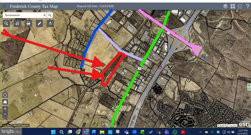 27.09 +/- acres in the direct path of Light Industrial-Zoned land.  The subject property is in the comprehensive plan to be zoned Light Industrial for warehousing, distribution, self-storage warehousing or light manufacturing.  The 27.09 +/- acre site has excellent proximity and access to US 11, Route 37.  and I-81.  The property provides location, visibility, and exposure.  All utilities are available.  The site is ideally located in the southern portion of the Winchester area known as the Kernstown submarket.  There is the possibility of railroad access on the western boundary of the subject property. The site will provide connection to Shady Elm Road and the Valley Innovation Park (Peterson Cos) which is scheduled to begin construction in 2026.
