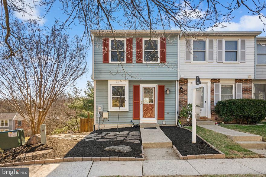 Welcome to 13 Shelldrake Court in charming Damascus.   This cozy end unit townhouse offers an ideal blend of comfort and modern living.  Step inside to discover the LVP flooring and a welcoming wood burning fireplace, perfect for cozy nights in.  This home has been freshly painted throughout along with updated lighting fixtures. 

The inviting main level features an open layout with kitchen and living area.  Upstairs, you'll find two spacious bedrooms and a full bath, with the primary bedroom boasting its own vanity section for added convenience.

The basement has an awesome recreation room, convenient powder room, and laundry/storage area.  Additionally, the lower level has a level walk-out to a HUGE privacy fenced rear yard.  Enjoy the expansive wooden deck, perfect for relaxing or entertaining guests. 

Additional upgrades include replacement double pane windows, enhancing the home's appeal and energy efficiency.    This home is just minutes away from The Magruder Branch Trail that runs along Magruder Branch Creek perfect for hiking, biking, walking and jogging.  

Be the first to see this home.