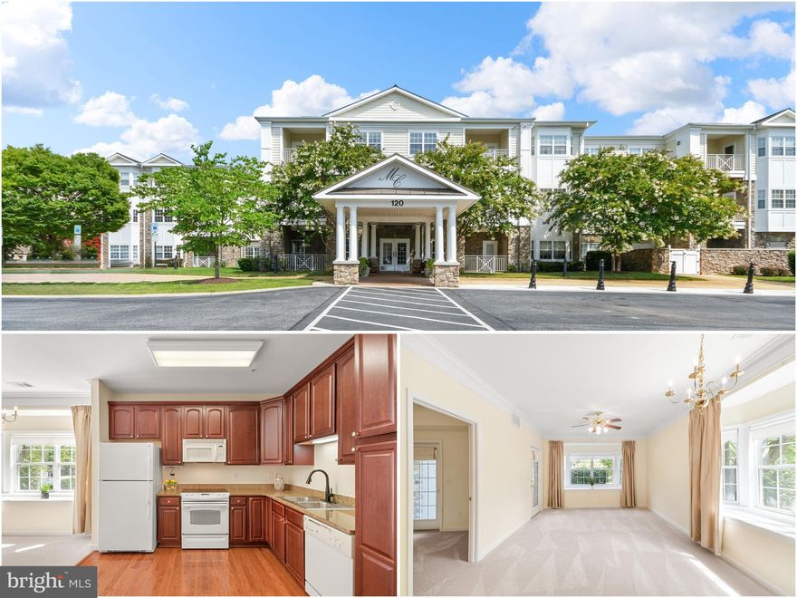 If you like natural light, you will love this corner unit condo located at the 55+ community of Mill Crossing.  The 1st floor opened floor planned unit offers 2 bedrooms, 2 full baths, large Livingroom, a dining area, and a cozy covered back porch to relax on.   The kitchen gleams with Cherry Cabinets, Granite Counters, and hardwood floors.  You will have plenty of space in the owner en suite with the large walk-in closet and the walk-in shower.  This condo is ready to move in with all new carpet, freshly painted throughout, professionally cleaned (including all the curtains) and the recently purchased full-sized washer and dryer.    This is an active adult community in a secure three-story building w/elevator.  Amenities include a 24/7 fitness center on site, community rooms for the residents’ enjoyment, which includes a cozy social area with a gas fireplace and a private fenced area for BBQ cook outs and entertaining with your friends and family under the gazebo.  Schedule a showing today.