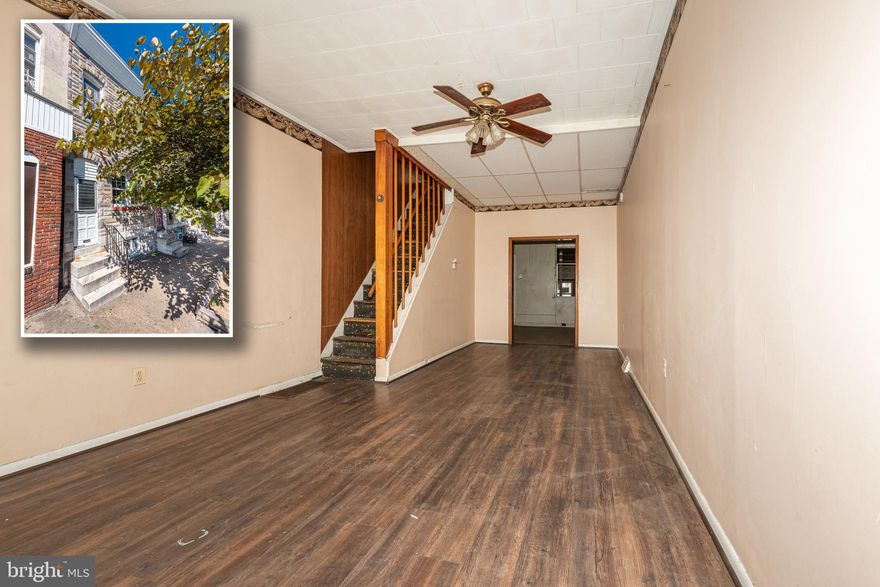 CALLING ALL INVESTORS!  RENOVATION OPPORTUNITY IN HOT HIGHLANDTOWN!    Over 1,500 sq. ft. of potential living space - main level with a large living room, dining room, and kitchen with tall ceilings, upper level with 2 large bedrooms and 1 full bath, and a full basement that can be finished to add more living space!  Tons of renovations happening in the area and located close to Patterson Park, Canton, and Bayview!