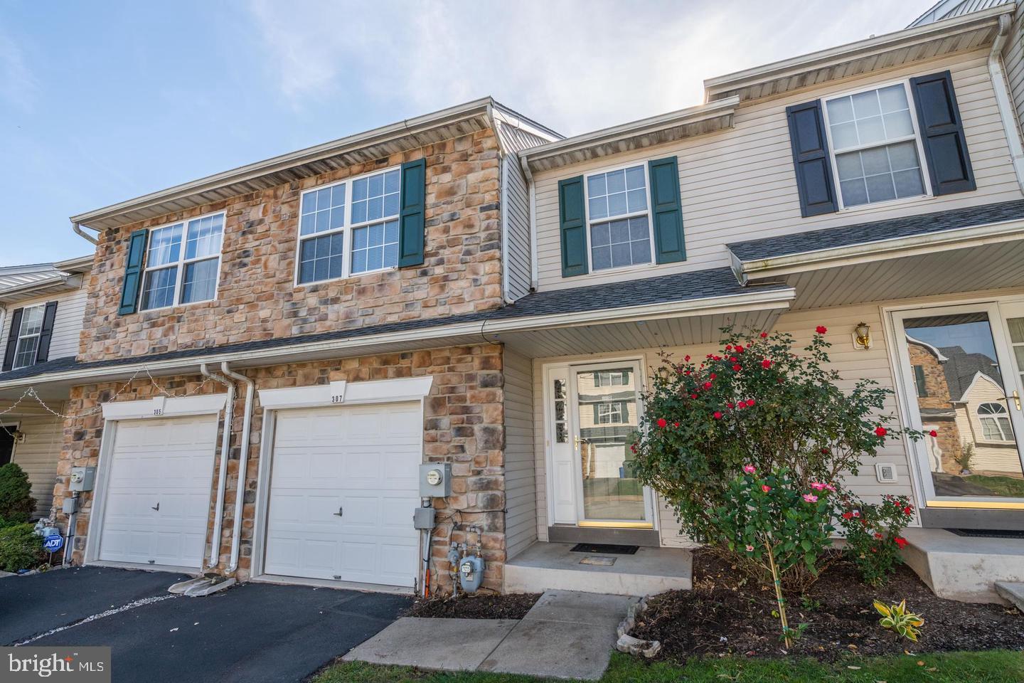 Welcome home to this sample move-in condition 3 Bedroom/2.5 Bath 3 level townhome in the desirable Glenn Rose community. Recently painted in neutral shades and with a full finished basement for additional relaxation and recreation. This lovely home backs up to green space that affords privacy off the kitchen on the rear brick paver patio. The property has an open floor plan concept to allow one to choose their own layout. Plenty of natural light with the many windows afforded to this unit. Front entry into the hardwood foyer with a convenient coat closet. Next is a large formal dining room area. Cathedral ceiling rec/great room, spacious with its wall of windows and gas fireplace. Large gourmet kitchen adjacent to the great room. Updated with gas cooking, granite countertops, stainless steel appliances and undermount sink, tile backsplash and an eat-in breakfast area. The sliding doors lead to a brick paver patio in rear of the property. Where one can relax and enjoy some peace and quiet.
The second floor has a generous sized Main bedroom with an attached luxurious bathroom and walk-in closet. An additional guest bedroom or 2nd br with a hall bathroom and convenient second floor laundry.
The third level has a huge bedroom with skylights and an oversized walk-in closet. All bedrooms and the Great room have ceiling fans w/lights. The full finished basement with recessed lighting is perfect for a variety of uses. This home also has ample space for storage. Newer HVAC system. Whole house humidifier included. Attached one car garage with driveway parking. Lots of guest parking spaces within the community. Owner pays HOA monthly dues. Close proximity to Routes: 202, 76, 422 as well as nearby shopping, schools, entertainment, a multitude of employment opportunities, the Valley Forge National Park and much more makes this a wonderful place to call home. Pets case by case. Please only inquire if the total gross monthly household income is at least 2.5-3 times the monthly rent. Credit scores of 650+ and at least 2-3 month's rent available up front.