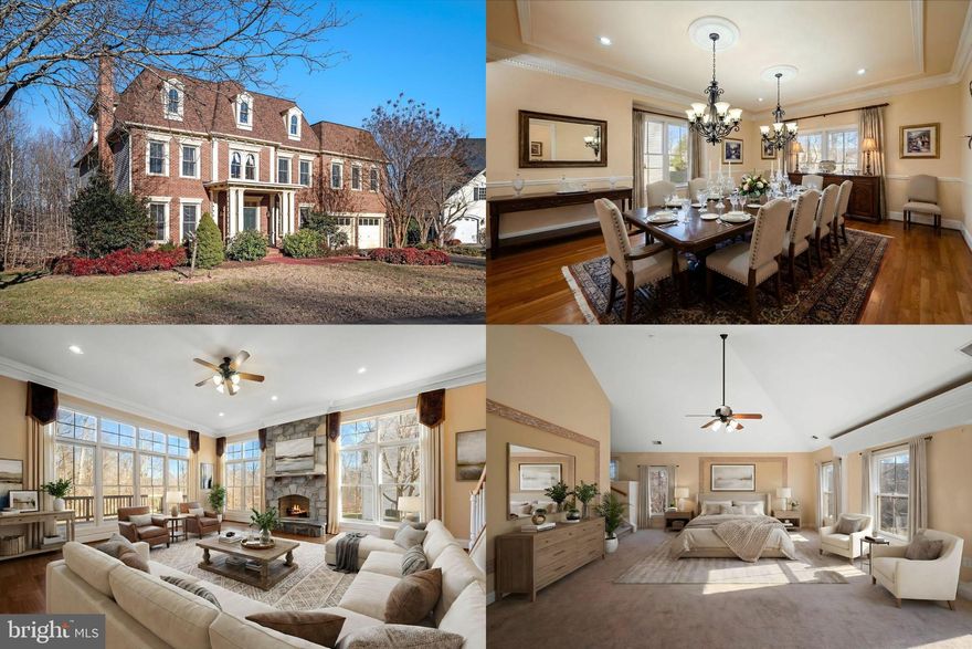 Some homes make an impression on paper, but this one changes how you live. Once the crown jewel model home by Craftmark Homes, this residence stands as the largest and most comprehensively upgraded home in Stonewall Manor, offering over 8,000 square feet of meticulously crafted space that combines grandeur with personal warmth. Featuring bespoke architectural details such as vaulted ceilings, ornate crown molding, elegant pillars, custom built-in shelving, and strategically placed skylights, this home exudes timeless charm and modern comfort. As you enter the soaring two-story foyer, the home unfolds with purpose, light, and quiet elegance. The main level is designed for effortless daily living and memorable entertaining. Elegant formal rooms are perfect for both intimate gatherings and grand celebrations, while the heart of the home, the chef-caliber gourmet kitchen, offers a spacious island, premium appliances, and a walk-in pantry, inviting connection. Natural light pours through the breakfast area and sunroom, creating a seamless connection to the outdoor retreat. A stone fireplace in the family room adds warmth and elegance to this inviting space. The upper level features a primary suite that feels like a private retreat, complete with a sitting area, spa-inspired bath, and dual walk-in closets. Additional oversized bedrooms are thoughtfully arranged for comfort, privacy, and style. A rare second upper level provides a secluded bedroom and full bathroom, ideal for guests, multigenerational living, or a quiet home office. The fully finished walkout basement is an expansive space designed for versatility. It includes a wet bar with ample counter space, an additional bedroom and full bathroom, and an abundance of natural light. Whether used as an entertainment lounge, private guest suite, fitness studio, or creative workspace, this space offers endless possibilities to personalize. Outside, the nearly half-acre lot offers both privacy and room for relaxation. A newly built deck and an 800-square-foot stamped concrete patio create the perfect setting for lively gatherings or peaceful evenings under the stars. Recent upgrades include a new roof, modern appliances, a new water heater, LED recessed lighting, and a Tesla fast EV charger, ensuring a home designed to stand the test of time. Nestled in a peaceful cul-de-sac yet just moments from major routes, dining, and daily conveniences, this home offers the ideal balance of luxury, purpose, and flexibility for every stage of life. Schedule your private tour today and discover what it feels like to truly have room to live, create, and grow. Photos may be virtually staged