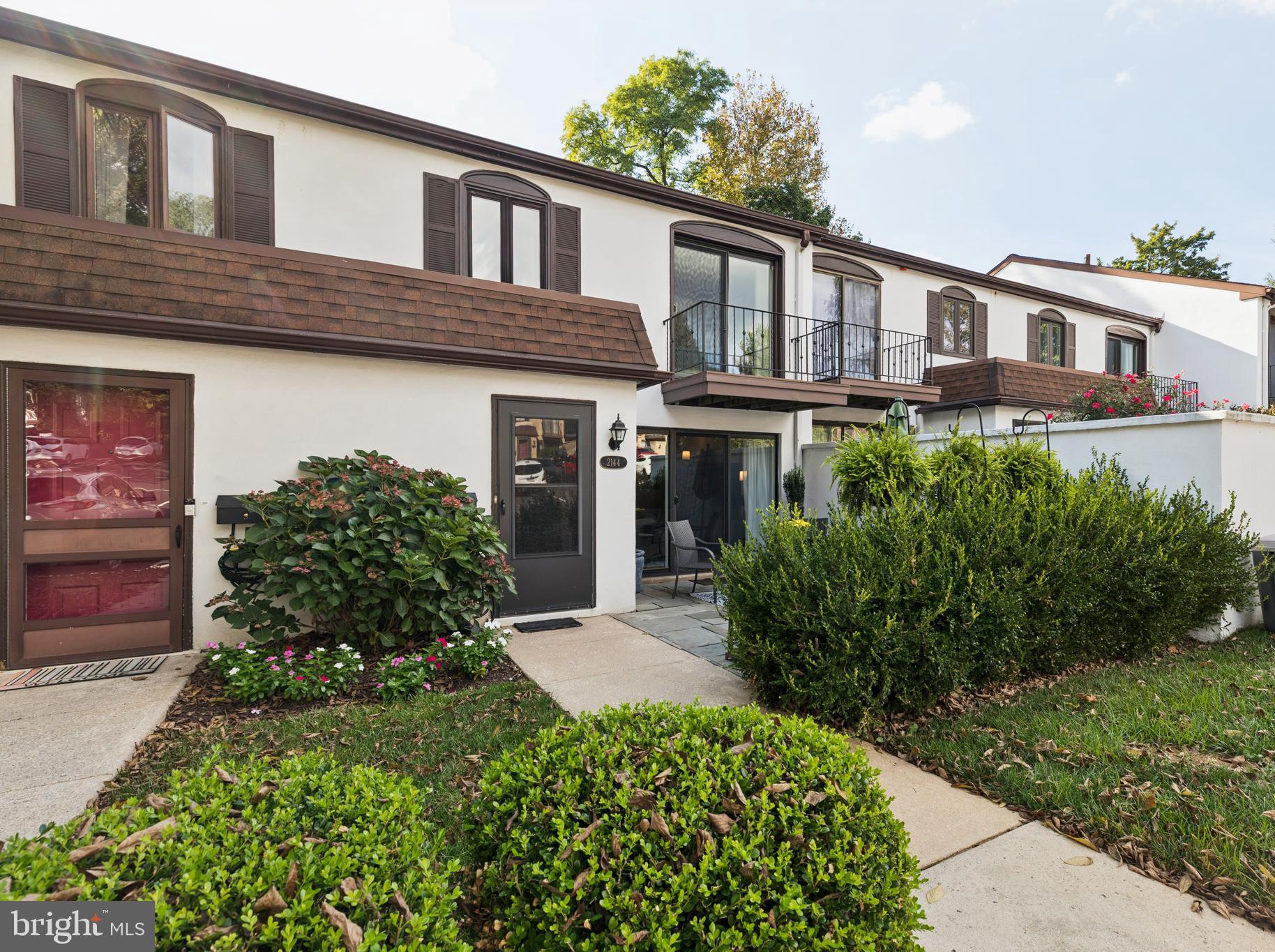 Welcome to this beautifully updated 2-bedroom, + den/bonus room, 2.5-bathroom
townhouse located in 2100 Bryn Mawr Place – one of Ardmore’s most desirable and well-
maintained communities. As a Gold Star Award recipient, Bryn Mawr Place is independently
recognized for providing excellent management, a high quality of life for residents and ranked
among the best places to live. The property offers a lush, private, park-like setting.
The current owners recently completed a thorough remodel. A slate front patio with mature
shrubs offers a peaceful greeting as you approach the front door. The main level is finished
with wide-width white oak flooring throughout making this home feel relaxed, open and light.
The spacious, open concept living and dining area are ideal for both entertaining and
everyday living. This level includes a convenient oversized updated half bath and two closets
for ample storage.
The kitchen is both functional and full of character. Featuring new stainless appliances, new
quartz countertops and stainless sink, new cabinet doors with soft close hinges, a custom
island for plentiful prep space and a custom buffet/coffee station with open shelving. The
eat-in layout is perfect for casual meals. A cozy woodburning fireplace, updated with a beam
from a Philadelphia carriage house, adds warmth and charm, making it a true gathering spot
within the home.
Beyond the kitchen, the layout flows into a bright and airy den. This stunning bonus space is
the only one of its kind in the entire community – featuring skylights and abundant natural
light—adding valuable year-round living space and making this home truly one-of-a-kind.
The current owners added sliding, retractable doors for complete privacy, so the den acts as a
flex space and is used as a guest room, rec space or office space. Just off the den, is a
dedicated first-floor laundry room that also provides plentiful storage.
The outdoor living area for this home is equally impressive. The home includes a private back
patio with retractable awning, a second-floor primary suite balcony, and a front slate patio
buffered by mature shrubs that provide a serene sense of privacy.
Upstairs, you’ll find two spacious bedrooms. The large primary suite features an updated en-
suite bathroom and two closets. The second bedroom is oversized and easily convertible into
two separate rooms, if desired—transforming this unit into a 3-bedroom home. The second
bedroom also includes two closets. In addition to the en-suite, there is a full updated hall
bathroom, as well as two more closets in the hallway—including a generous walk-in closet
that offers excellent additional storage.
The HOA fee includes 2 dedicated parking spots, trash/water/sewer, landscaping, snow
removal, and exterior building maintenance including the roof. The dedicated parking spots
for this unit are 76 and 77 located directly at the front door. The community offers visitor
parking.
Located in the Gold Star Award–winning community of 2100 Bryn Mawr Place, minutes from
Suburban Square, Haverford College Nature Trail, Ardmore Music Hall, restaurants, parks
and all the uniqueness the Main Line has to offer—this home combines comfort, thoughtful
upgrades, and special features not found elsewhere in the neighborhood.