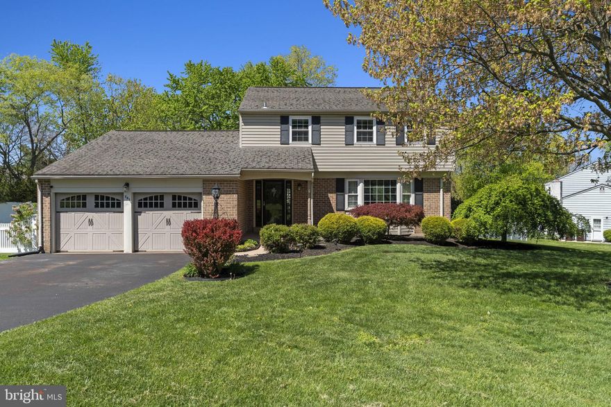 Only a job relocation makes this home available to the next lucky homeowner!  Get ready to "fall in love" with this beautiful move-in condition center hall colonial nestled on over 1/2 an acre of "fully fenced-in"  level yard and offering the ultimate in outdoor living and boasting an expanded covered deck with multiple levels of patios - perfect for hosting and entertaining.  Enter into the center hall which leads to the spacious living room with hardwood floors, dining room (currently used as a play room),  large updated eat-in kitchen w/an island and granite counters and then step down into the dramatic family room w/a high ceiling, recessed lighting and a white washed brick wall w/gas fireplace.  The first floor also includes a powder room,  laundry room and access to the 2 car garage.  Upper level includes a primary bedroom with bath, 3 additional bedrooms and hall bath.   (A portion of the wall from the 4th bedroom was removed to enlarge the primary suite which can easily be converted back if desired).  The basement is full and unfinished.  This home is convenient to the turnpike and other major roads.