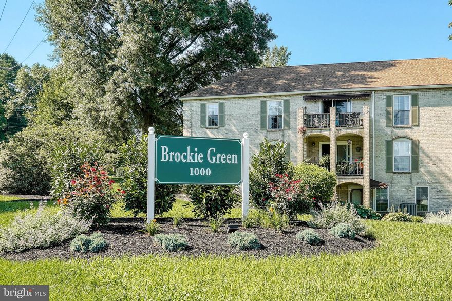 Condo at Brockie Green features 2 bedrooms, with 1 full and 2 half baths, laundry on 2nd floor, private patio with storage shed. Off street assigned parking, 1 place. Updated kitchen and baths, new carpet. Convenient to I-83, York, Hospital, and York College. Water is included in HOA fee of $186 month. *Smoke free community, only inside your personal unit.