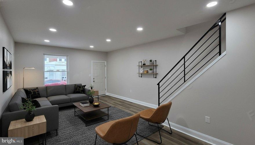 Welcome to this stunning fully renovated twin home located in the heart of the Wissinoming neighborhood! This property has been completely redone from top to bottom, offering the perfect blend of modern style and comfort.

Step inside to a bright, open-concept living area featuring all-new electric and plumbing systems, brand-new floors, and a new central air system for year-round comfort. The modern kitchen is fully updated with new cabinets, quartz countertops, and stainless-steel appliances, perfect for everyday living or entertaining.

The finished tiled basement adds even more living space, ideal for a family room, home office, or guest area, and comes with laundry hookups ready to go.
Upstairs, enjoy spacious three bedrooms with plenty of natural light and a beautifully updated bathroom with quality finishes.

Step outside to your private backyard a perfect space for grilling, relaxing, or hosting family gatherings on warm summer days.