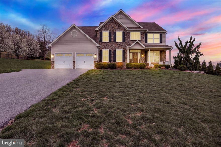 Welcome to this rare opportunity to own a custom-built home, by Greth, in Wheatfield Run.  Home sits on just over a half-acre lot, minutes away from 222 in Wilson School District, more specifically in Shiloh Hills Elementary; a Blue-Ribbon Winning School. Enjoy living in this attractive neighborhood adjacent to the Shiloh Hills walking trails.  The front porch will greet you, where you can watch the morning sunrise; or if sunsets are your thing, enjoy sitting on your Westward facing back patio where you can observe all the colors that paint the sky each evening.  Upon entering this welcoming two-story foyer, you will immediately notice all the customization, quality and immaculate condition this home is in.  Wood floors throughout, home is naturally well lit with large windows.  Crown moldings, chair rails & wainscotting, built-ins are throughout this home.  Open floor plan is well designed for today's lifestyle.  The family room draws you in with a vaulted ceiling with a stone fireplace flanking the wall.  The kitchen features granite countertops with a farmhouse stainless steel sink and island to enjoy company around.  The first floor also features a mud/laundry room that leads to an oversized garage.  At the end of the day, retreat upstairs to the main bedroom with Jack & Jill closets and large bath with soaking tub.  Home also boasts finished basement, with just as much detail as the upstairs, complete with a full bathroom, natural day light windows and built in cabinetry.  Home is natural gas, new air conditioning unit in 2024 and ready for your four-legged friend with an electric fence.
gas heat 2024 new AC,