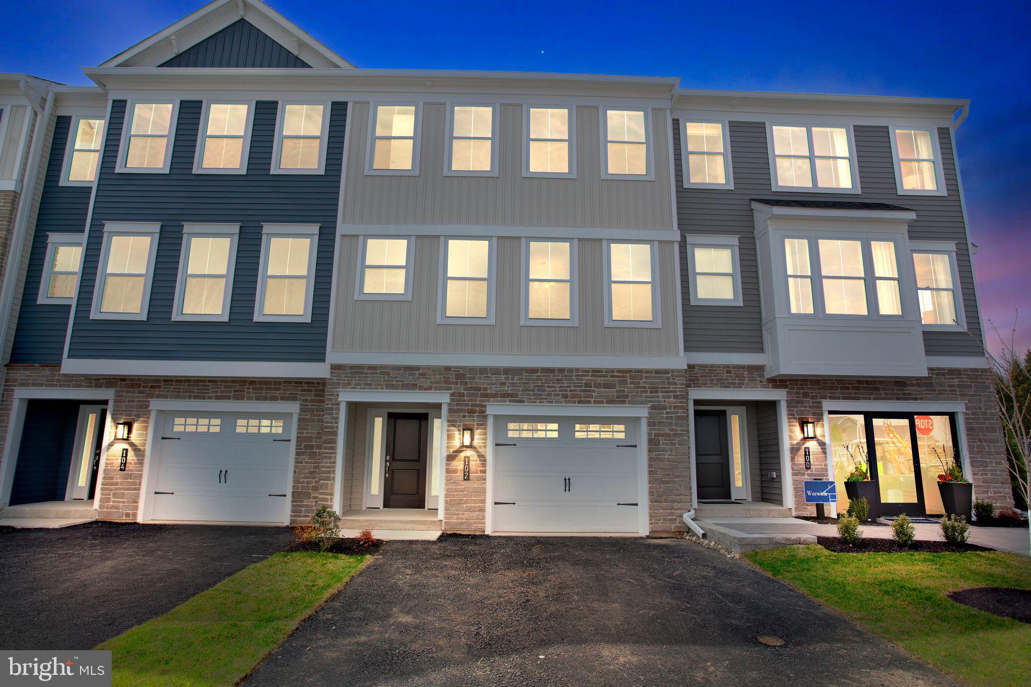 This Warwick Model townhome offers a spacious layout with modern finishes in Lansdale’s newest community, Sterling Walk.
The entry level features a welcoming foyer, a 1-car garage, and a versatile flex room with private outdoor access perfect for a home office, gym, or additional living space.
Upstairs, enjoy an open-concept main level with a designer kitchen featuring quartz countertops, Century cabinetry, GE stainless steel appliances, and a large island that flows seamlessly into the dining area and great room. A private deck off the dining room provides the perfect spot to unwind or entertain.
On the top floor, the owner’s suite impresses with a vaulted ceiling, walk-in closet, and ensuite bath complete with dual vanities and a spacious tiled shower with seat. Two additional bedrooms, a full hall bath, and a laundry room complete this level.
*Photos shown are of a similar unit with the same layout. Actual finishes, colors, and features may vary slightly.*