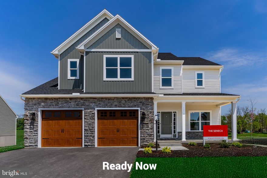 Welcome to The Seneca- Ready NOW – A beautifully designed home by our award-winning McNaughton Homes team, offering 2,588 sq. ft. of thoughtfully planned living space.
This stunning home features 9-foot ceilings on both the first and second floors, creating an open and airy feel throughout. The heart of the home is a gourmet kitchen equipped with a gas range, quartz countertops, a large island, walk-in pantry, and seamless flow into the breakfast area and spacious family room – perfect for entertaining and everyday living.
Additional first-floor highlights include a butler’s pantry with a wine refrigerator, a versatile flex room, a mudroom, a welcoming foyer, a convenient half bath, and luxury vinyl plank flooring throughout. Enjoy the durability and low maintenance of the oversized composite rear deck, a substantial outdoor living space designed to view the Blue Mountains. A two-car front-entry garage adds ease and function.
Upstairs, you’ll find four generously sized bedrooms, two full bathrooms, and a second-floor laundry room. The Owner’s Suite is a true retreat, featuring a tray ceiling, a large walk-in closet, and a spa-like bathroom with an oversized walk-in shower.
Only two homes remain in this sought-after community – don’t miss your chance to own The Seneca. Schedule your private tour today and see the exceptional quality for yourself!