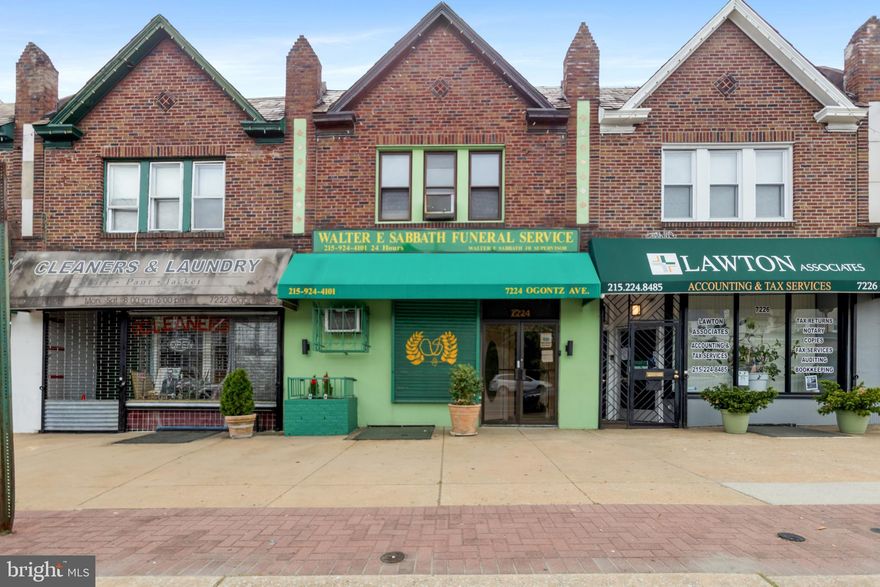 Back on Market funding fell thru Sabbath Funeral home a staple in the West Oak Lane Community, offering the Sale of  Building  ONLY, an AS IS Sale, many possibilities for office space  wide variety of what can be done with this building, access from 1st flr to rear outside, come view possibilities, eat in Kitchen on second level, 2 full bathrooms one is wheelchair accessible, 2nd flr has exits to 1st flr,Back of building has large gated driveway, come view the possibilities , EZ to show call agent, can show same day