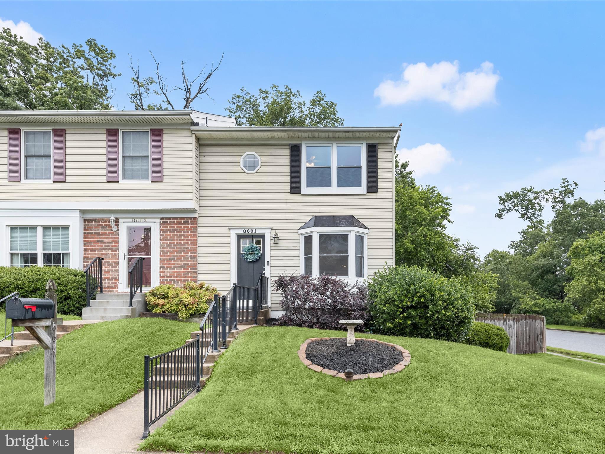 Welcome to this beautifully maintained end-unit townhome in the sought-after Castlemill community of Nottingham! Ideally located just moments from shopping, dining, and entertainment, including White Marsh Mall, Target, IKEA, and AMC Theatres, this home also offers easy access to major commuter routes, such as I-95, US-1, and I-695. Step inside through a charming craftsman-style front door and be greeted by a light-filled, open kitchen featuring stainless steel appliances, shaker-style cabinetry with soft-close drawers, stone backsplash, and rich hardwood floors that flow throughout the main level. A bay window and space for a center island or café table add to the versatility of the kitchen. The dining room seamlessly connects to the spacious living room, ideal for both everyday living and entertaining. Enjoy recessed lighting, soaring ceilings, and access to the large rear deck, perfect for outdoor relaxation and enjoyment. A main-level powder room adds convenience. Upstairs, the serene primary suite offers double closets, carpeting, and an updated en-suite bath. Two additional bedrooms and a full hall bath complete the upper level. The fully finished lower level expands your living space with a cozy rec room, wine nook, powder room, and generous storage and utility areas. Walk out to the fenced backyard and patio, ideal for gatherings or quiet evenings. Don’t miss the opportunity to own this spacious and stylish home in a prime Nottingham location!
