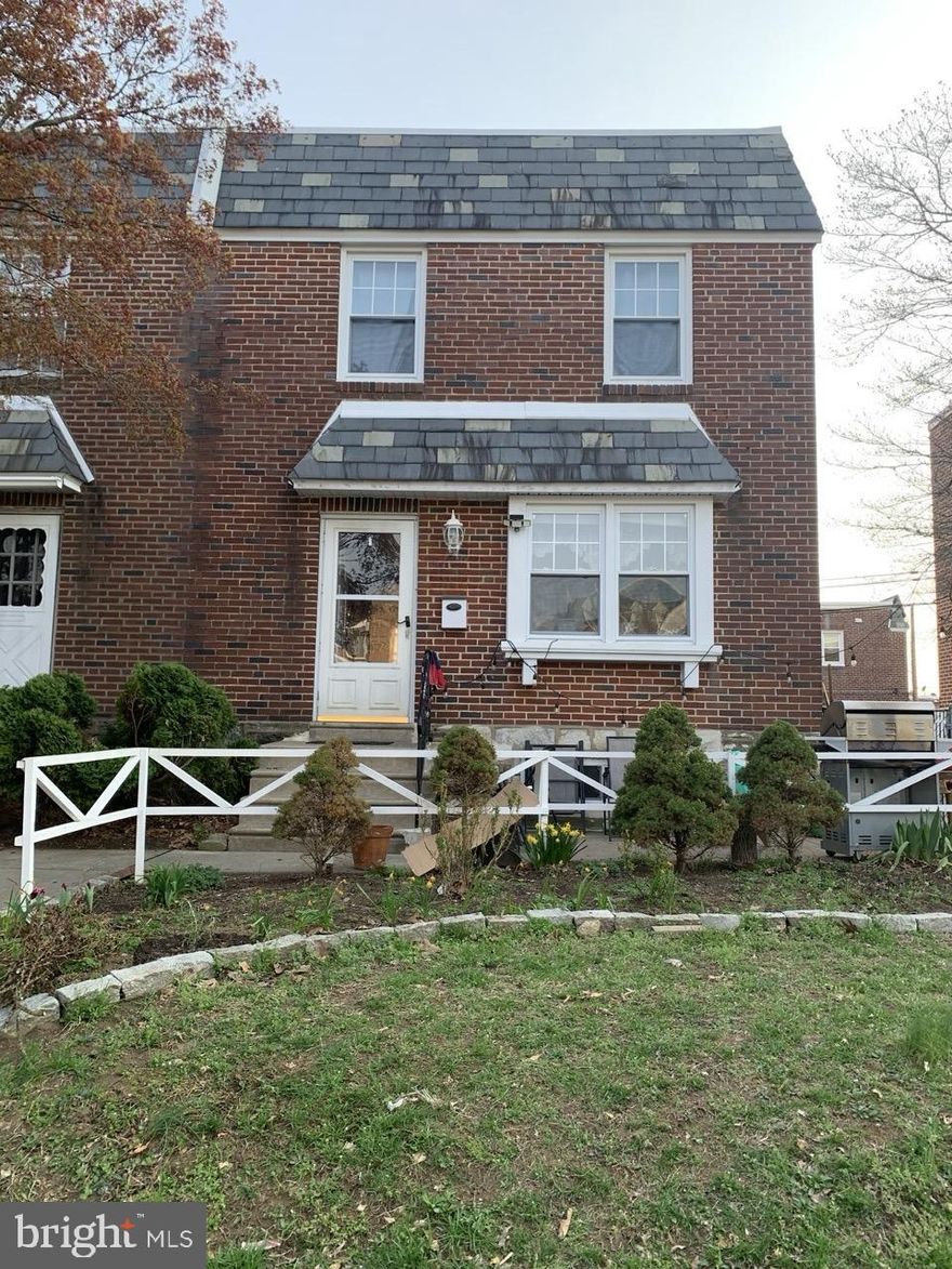 Welcome to this spacious 3 bedroom, 2-bathroom brick twin located desirable Rhawnhurst section of NE Philadelphia. Currently tenant occupied.  First floor features a spacious living room, formal dining room and an eat-in kitchen. Second Floor features 3 spacious bedrooms with ample closet space and a 3-piece ceramic tile bathroom. Finished lower level w/powder room, recreation space, laundry area & exit to rear yard.  Property is conveniently located near public transportation, I-95, Roosevelt Blvd and shopping mall. Schedule your appointment today!
