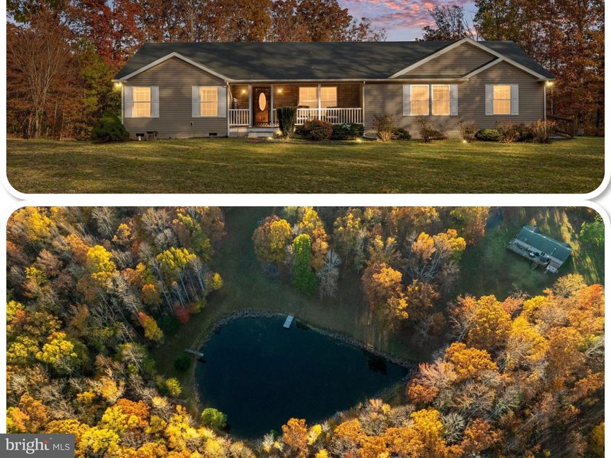 Escape to your own private retreat at 10325 Mill Pond Rd in Spotsylvania! Nestled on nearly 6 acres of wooded beauty, this property offers the perfect blend of natural serenity and everyday convenience. A large, picturesque pond anchors the landscape—ideal for relaxing by the water, fishing, or simply enjoying the peaceful views from your future back porch. Also features an upgraded kitchen with lots of cabinet space. This home is in excellent condition and move in ready.

Surrounded by mature trees, the property provides exceptional privacy and seclusion, yet remains only minutes from shopping, schools, and commuter routes. Whether you’re dreaming of building your forever home, creating a weekend getaway, or investing in land with character, this setting delivers endless possibilities.

Enjoy the best of country living in one of Spotsylvania’s most scenic locations—where every day feels like a nature escape.