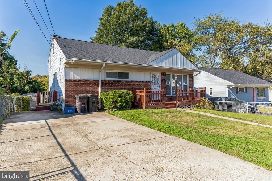 Completely renovated  and freshly carpeted throughout bedrooms.  This home is move in ready.  All new stainless steel appliances with beautiful refinished hardwood floors.  Basement freshly carpeted with a closed in back patio area for entertainment.  This home is very close to Addison Road Metro and the the bus line.  A must see!!!!! CLOSING HELP AVAILABLE.