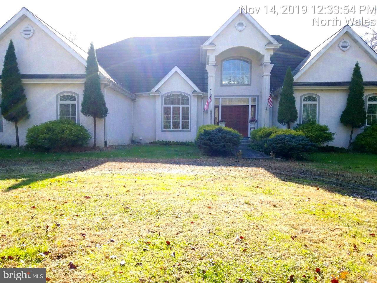 Back on market!  No fault of seller.  Fantastic private setting!  This home is light filled with an open layout in a beautiful setting.  Features include:  large two story foyer, living room with fireplace and sliders to rear deck and wet bar, kitchen with breakfast nook and island, family room with huge fireplace and skylights, first floor master suite with fireplace, 2 large walk in closets, large bathroom with shower stall and tub, 2 more bedrooms, a laundry room, and formal dining room complete the first floor.  The second floor consists of overlook to lower level, 2 spacious bedrooms and a full bathroom.  The basement consisits of a theatre area, bar, huge storage room,  very large work room and a large wine closet.  All of this and a fenced rear yard and in ground pool with patio area and built in grill.  Property needs attention, but the potential is endless.  Chase Employees: Please see the Chase Acknowledgement for restrictions.  Document attached.