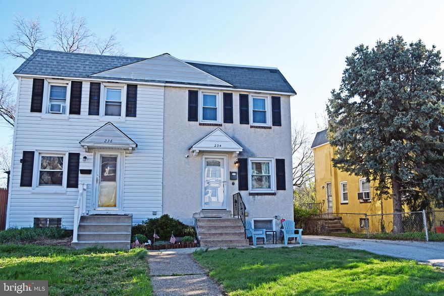 Beautifully updated and well maintained twin in the Derwood Park section of Ridley Township.  Just bring your things, everything has been done for you.  Large carpeted living room with lots of light. Dining room with beautiful hardwood floor, kitchen with updated walnut colored cabinets, beautiful granite counter tops and ceramic tile floor. 3 ample sized bedroom and updated ceramic tile full bath.  Partially finished basement with separate laundry/utility area. Side door leads to large rear deck perfect for summer barbecue's and parties, with a view. Large rear yard with plenty of under deck storage space. Driveway parking for 2+ cars. All new windows and new roof in 2025. Come take a look, you won't be disappointed.