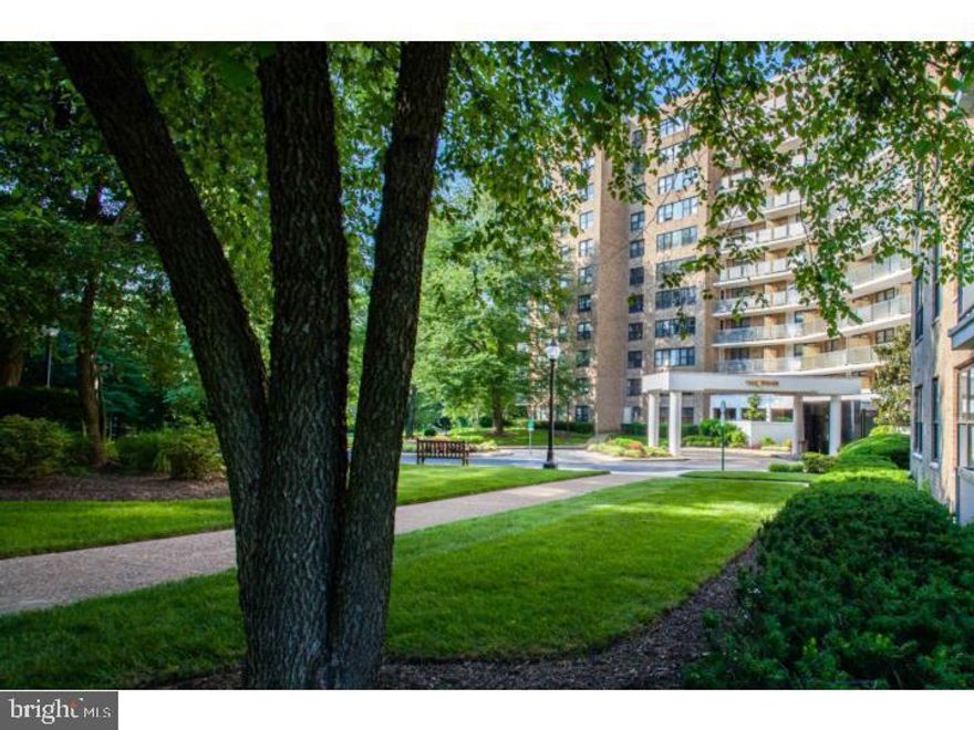 Welome to this large and bright 2 bedroom, 2 bath condominium at the Tower at Oak Hill featuring hardwood floors, abundance of customized closets, galley kitchen, separate dining area, large terrace, 24 hour doorman, fitness center, newly decorated social room, swimming pool, and playground on premises.  Convenient to King of Prussia, Shopping transportation and Center City.