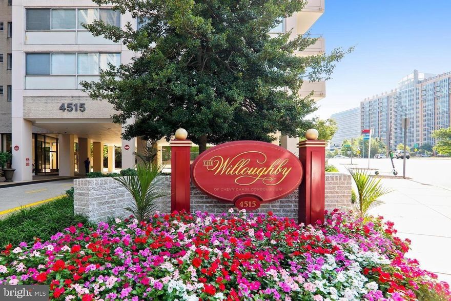 Cozy studio unit at The Willoughby, close to Friendship Heights Metro Red Line and many shopping amentities.  Building has outdoor rooftop pool (seasonally open) and is a fully non smoking building. Rent incudes utilites! Unit has been refreshed and is move-in ready.  Building charges a move-in fee and fob fee. 1 -5 year lease available. Furnishings do not convey; photos with furnishing have been virtually staged to enhance visualization.