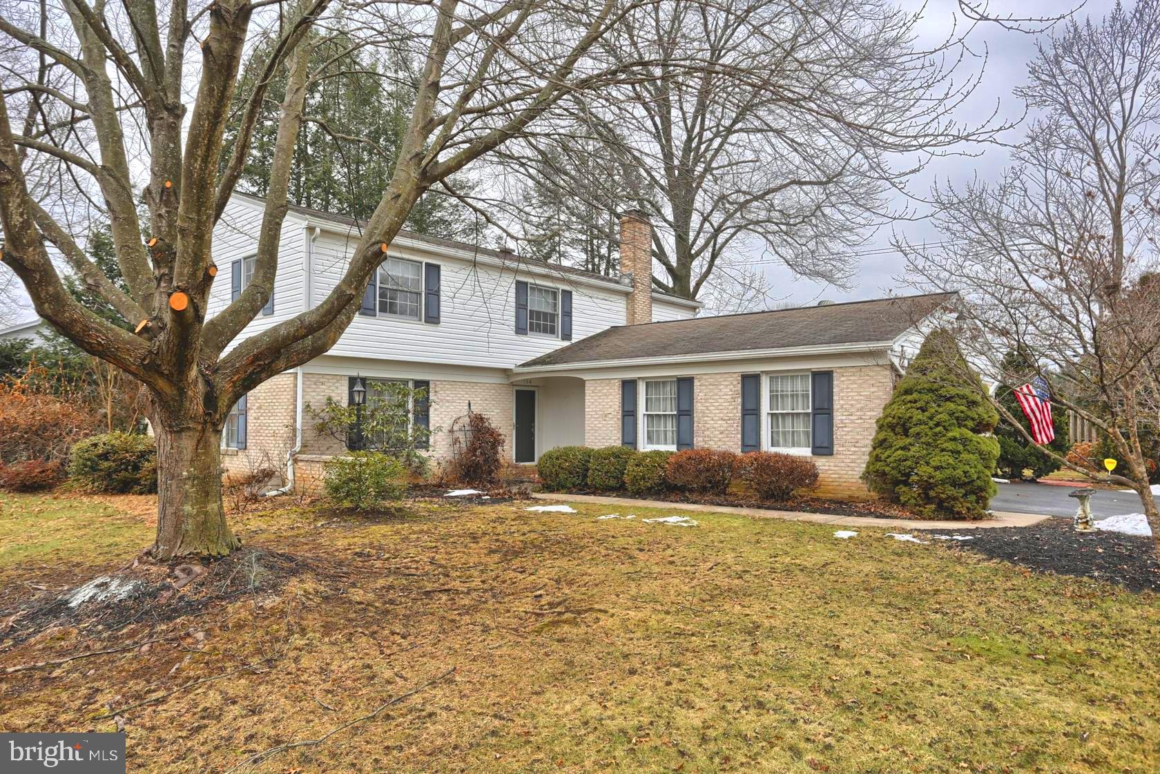 Welcome home to a wonderful residence in Stafford Heights! This mighty home of 2 stories, 4 bedrooms with 2 and 1 half baths and just under 3000 square feet of living space is perfect for a growing family or anyone looking to spread out and enjoy tranquil living in an established, suburban neighborhood. Arrive home to a nice paved driveway which leads to the 2-car garage. A cement sidewalk passes nice landscaping and leads to the front covered porch. The shutters pop with new shiny, black paint. The foyer entrance is inviting and is the starting point to the unique layout of this home. To the left is a wonderful, separate living room that faces South with lots of windows to enjoy the views of the beautiful neighborhood. Continuing to the far end of the living is an office/den, nicely tucked away for privacy and comfort. From the right of the foyer, enter a lovely formal dining room with fireplace, ready for special occasions and holidays. The kitchen is open and has plenty of storage including a large pantry. A breakfast nook is situated just off the kitchen and opens to a stunning family room in the back of the house. This bonus room is the heart of the home with its North facing, beautiful views. The room has 4 skylights and 18 windows measuring about 5 feet each, offering a 180-degree view of the very green back yard with wooden fence. French doors lead from the family room to a nice brick patio outside. The main level also features a large laundry room with plenty of shelving and a full sink as well as a half bath. The stairway leading upstairs is in center of house, leaving a circular flow throughout the main level. Moving upstairs, the landing is spacious and uncrowded for the morning rush. A master suite with new paint is large and has comes with an attached master bath is large and has plenty of closet space. The 3 spare bedrooms also live large with proportional closet space. A bonus of this home is the finished lower level, perfect for a TV/game room. Included in the lower level is a separate utility area with plenty of room to set up a workshop or hobby room. Lot of new paint inside and out, improvements, and in August the tile floors were professionally cleaned. This 2-story home with finished lower level and plenty of unique features is a great find and in a wonderful area of Derry Township School District. Plus it is offered with a 1 year home warranty! It's sure to bring memories and joy for many more generations.