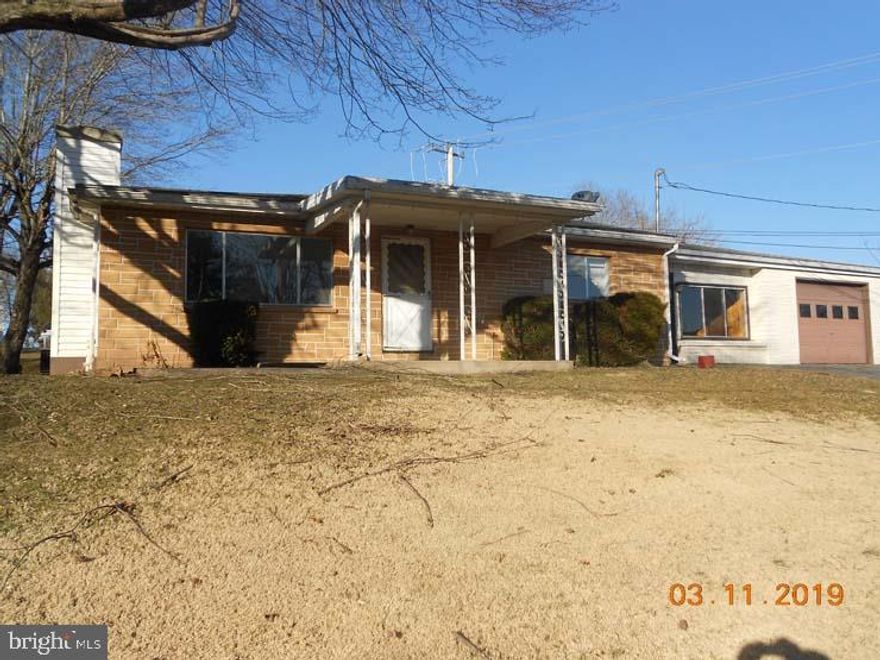 3 BR/ 1 BA ranch in convenient location with easy access to Cumberland County and I-81. Large dining room, living room & family room. Outbuildings to house for all your toys or for needed storage.  Attached 1 car garage, detached 2 car & 1 car garages, covered carport and nice sized barn.
