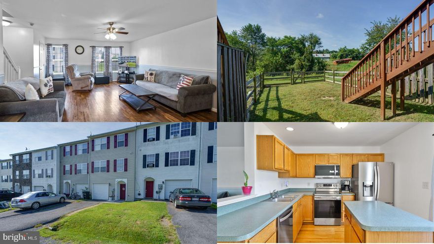 After 19 wonderful years of cherished memories, the current owners are ready to pass the keys to this lovingly maintained townhome. Nestled perfectly between Martinsburg and Inwood, this location is a commuter’s dream with easy access in either direction. This home brings comfort, convenience, and peace of mind with a new roof (2019) and a recently replaced HVAC system (just 2 years old!), complete with a transferable warranty. Inside, you will find new flooring that flows across all three levels, including stairs, hallways, and the spacious living area and fresh paint throughout. Two fully renovated bathrooms upstairs add modern touches to your daily routine. Step out back to enjoy your own little slice of peace overlooking scenic farmland. The fully fenced yard is ideal for pets, play, or simply soaking up the sunshine. The neighborhood sweetens the deal with two playgrounds, perfect for little ones or visiting guests. On the entry level, you are welcomed by a convenient coat closet, garage access with automatic opener, a flex space (think home office, gym, or playroom), a half bath, and a laundry area tucked out of sight. Head upstairs to the main living level, where you will be greeted by hardwood floors in the open-concept kitchen and dining area with new stainless steel appliances (November 2024), and a pantry for extra storage. A sliding glass door leads to the deck, which is ideal for morning coffee or evening gatherings. The spacious living room offers versatile use, new flooring, and there is a second half bathroom on this level for added convenience. The upper floor features matching flooring in the hallway and carpet in the three bedrooms. Two secondary bedrooms share a beautifully updated full bathroom. The primary suite overlooks the farmland and boasts dual closets and a fully renovated bathroom. Do not miss your chance to make this lovingly cared-for home yours!