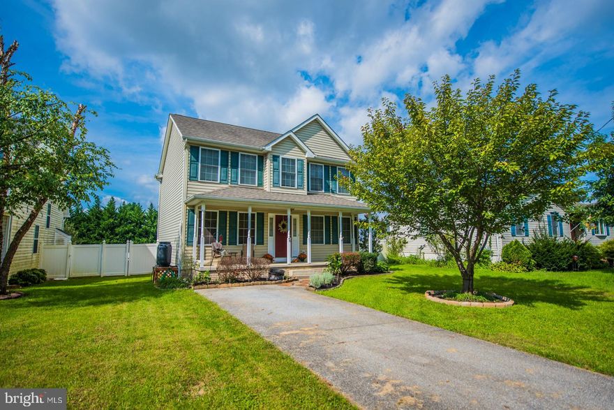 ACCEPTING BACK UP OFFERS!    Bring the pets or the play sets, plenty of room to hold them all! Great family location on hidden private street offers peace and quiet while still being only minutes from downtown Charles Town, shopping and schools.  Lovely well-maintained colonial home offers sought-after open concept floor plan with a touch of classic and touch of modern.  Main level gathering room lends itself to open kitchen with eat-in breakfast area, double ovens, glass-top range and stainless steel double bowl sinks.  Separate formal dining room and bonus home office offer plenty of room to spread out.  Lower level workout/craft area lends itself to large den or sought-after man cave, perfect for a home theatre (electric fireplace conveys).  Second level bedrooms are spacious and ready for your furnishings.  Master bath has jetted tub, separate shower and walk-in closet. Large vinyl-fenced backyard has small patio, fire pit and raised garden beds.  Basement refinished 2014, new carpet 2017, interior walls have been freshly painted in relaxing colors, other hardware and fixture updates.  Move right in this beautiful home, there is no work needed!