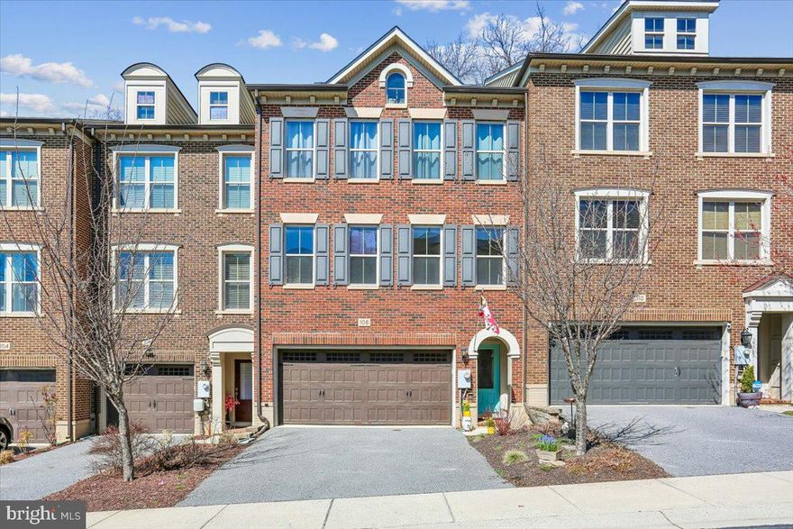 Welcome to this stunning property in the Hallman Grove community of North Potomac.  This home offers an unbeatable combination of stylish features in a peaceful enclave of homes.  It is so convenient to restaurants and shopping.   Built by award-winning Tri-pointe Homes (formerly Winchester Homes) in 2014, this three-level  townhome offers modern luxury, thoughtful design, and a fabulous location. Step inside and discover a thoughtfully crafted luxury home with every detail in place including high ceilings and hardwood floors throughout.

The main living level welcomes you into the living room with 9' ceilings, tall, double windows overlooking the front garden, and hardwood floors.  The living room and dining room are perfect for entertaining.  Through glass French doors is your sun-lit and airy office also overlooking the front garden with two windows.  The spacious chef’s kitchen has a gas stove, wall oven, dishwasher and refrigerator. Enjoy granite countertops, tile backsplash, and a center island with seating. A bright, light-filled kitchen dining area adds so much to the kitchen with triple window and walk out sliding glass door to the deck for easy access to grill and relax!.  Adjacent to the kitchen is the open concept family room with tall ceilings, double window, and gas fireplace.  

Upstairs you will see a well-appointed primary suite that can easily fit a king bed and offers an inviting seating area.  In addition, it offers a spacious walk-in closet, plus a large ensuite bathroom with dual-sink vanity, water closet, soaking tub and large separate shower.  Down the hall you have a large laundry closet with a full size/washer dryer and room for storage. There are two additional generous-sized bedrooms overlooking the front of the home and an additional full bathroom. Parking is a breeze with the 2-car garage and space for two cars in your driveway in addition to neighborhood parking.  

On the street level there is a spacious, sunlit recreation room with triple window overlooking the back garden and a sliding glass door leading to the back yard.  In addition, there is a bright and sunny den/office/potential 4th bedroom,  It is filled with natural light from the large double window; just add a closet and you have a 4th “legal bedroom”!  A full bathroom, coat closet, utility room and an oversized 2 car attached garage complete this level. 

There is great shopping and restaurants close-by yet you have this very private neighborhood … tucked at the end of the street, without any cut through!   Lastly, enjoy the Quince Orchard Library … Welcome Home!