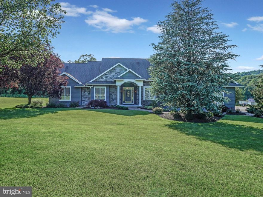 This meticulously  maintained single story home is located in the South Mountain/Galen Hall Historic Area. Newer home features a beautiful open concept kitchen with center island and granite counter tops. The large formal dining area with trey ceilings is perfect for entertaining. Large Living room with 12' ceilings, transom windows, and a cozy gas log fireplace. Oversize Master Bedroom features cathedral ceilings, walk in closets, and sliding glass door leading to a  cozy outside sitting area. Updated master bath features Jacuzzi-Brand freestanding sleigh tub with floor mount faucet, double granite-top vanity, and walk in shower. Two additional bedrooms share a full Jack & Jill bathroom with double vanity and separate tub/shower area. Working from Home? This home Features a designated office on the main floor with a beautiful leaded glass door. The spacious mud room/laundry room is updated with abundant storage cabinets and built in utility sink. Unfinished basement with separate garage access, is a blank canvas for additional living space. A level blacktopped driveway leads to your completely finished 3 stall garage with Heat and Air Conditioning, and its own separate 1/2 bath Third stall currently used as a man cave. Peace of mind comes with a maintenance-free exterior and a new automatic Generac 22kw whole house generator system. The One Acre manicured lot features professional landscaping all around, an inviting yard, and covered back patio area to relax and enjoy the wildlife that wonders through the yard. Tranquil environment on a very quiet no-outlet street, yet minutes from shopping, restaurants,and other amenities.