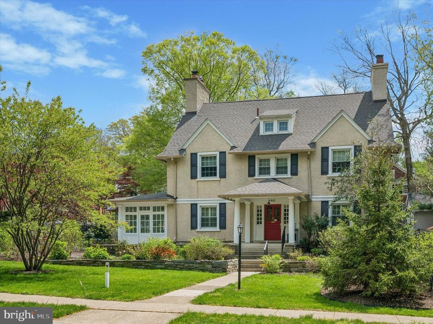 Welcome to 6482 Sherwood Rd — a beautifully updated and meticulously maintained home that seamlessly blends classic character with modern upgrades. Natural light abounds in this move-in ready residence offering thoughtful improvements throughout, providing comfort, efficiency, and elevated style in every space.

From the moment you arrive, you’ll notice the extensive exterior enhancements, including a new main roof (2025), sunroom roof (2022), fresh stucco work, painted trim, and added security lighting. The property also features a newly added shed, fenced-in garden, and a charming bubbling water fountain—perfect for enjoying outdoor living.

Inside, the home has undergone significant upgrades to its core systems, including a new steam boiler and hot water heater (2025), updated electrical wiring, and a high-efficiency HVAC system serving the upper floors (2024). These improvements ensure peace of mind and year-round comfort.

The heart of the home is the fully renovated kitchen (2021–2022), showcasing custom-built cabinetry, polished quartz countertops, designer ceramic tile flooring, and high-end appliances including a Miele dishwasher, GE Profile refrigerator, Monogram drawer microwave, and a GE Monogram 6-burner gas range with exhaust hood. Under-cabinet lighting and refined finishes complete this chef-inspired space.

Adjacent laundry and powder rooms have been completely reimagined with custom cabinetry, quartz countertops, a new LG washer/dryer tower, and stylish tile flooring. Throughout the first floor, fresh paint, upgraded lighting, and hardwood flooring enhances the home’s warm and inviting feel.

Upstairs, you’ll find continued attention to detail with updated hallways leading to a fully renovated, stunning primary suite with full bath featuring subway tile and a rebuilt shower. The expanded primary bathroom offers a spa-like retreat with radiant heated floors, dual vanities, custom cabinetry, a glass-enclosed shower. The suite is complemented by a professionally designed California Closets system.

Additional highlights include plantation shutters, replaced windows (Renewal by Andersen window (2026)), upgraded lighting controls, and freshly painted interiors throughout—including the third-floor bedrooms and office.

Conveniently located near shopping, dining, and transportation, this home offers the perfect combination of modern upgrades and timeless charm in a desirable Philadelphia neighborhood.

Don’t miss this rare opportunity to own a truly turnkey home with extensive, high-quality improvements already completed!