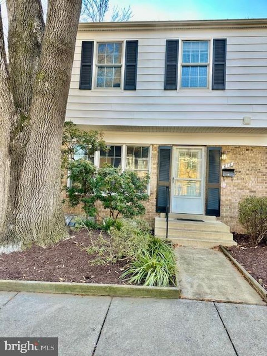 RARE 4  BEDROOM/ 2.5 BATHROOM ON UPPER LEVEL! Nestled in the much sought-after Rockshire community, this spectacular townhouse is both spacious and charming! Meticulously maintained, freshly painted with brand-new carpeting throughout. Gleaming wood floors flow through the foyer and kitchen. The updated eat-in kitchen offers granite countertops, stainless steel appliances and a sunny bay window. The main level boasts a spacious dining room that flows into a step down living room, perfect for entertaining.  A powder room and coat closet complete the main floor. The upper level hosts a generous primary suite with a large walk-in closet, an en suite bathroom with brand new glass shower doors and a separate sink and vanity area. Three additional  bedrooms and a full hall bathroom round out the upper level. Follow the carpeted staircases down to the lower level and you’ll find a fully equipped workshop (tools convey if desired),  an expansive laundry/storage room, and a sun drenched recreation room with sliding glass doors leading to a fenced private, fenced patio and backyard.  Two assigned parking spaces, located directly in front of the unit. This idyllic treelined community offers walking paths, playgrounds, picnic areas and a community pool. Located just blocks from Wootton High School, close to public transportation and easy access to I-270. A MUST SEE! This listing won’t last long!