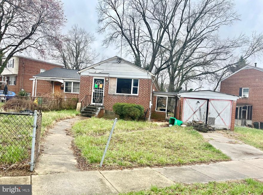 Incredible investment opportunity awaits! Situated in PG County, conveniently near major thoroughfares to DC, 295 and 495, and close to prominent landmarks such as National Harbor and Nationals Stadium. This vacant property is prime for renovation.  Strictly sold in as-is condition.  Owner is only interested in offers at list or very close to list.