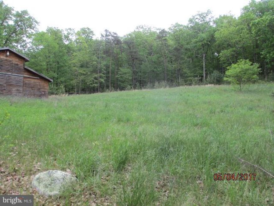 Bring your animals, and your house plans! Beautiful 'unrestricted" 5 acre lot with a barn. Approximately 2 acres fenced and cleared. Barn has 3 stalls, electric, and tack room. Come build your dream home on this private wooded and open parcel.Located on Dillons Run Road,  30 minutes to Winchester.