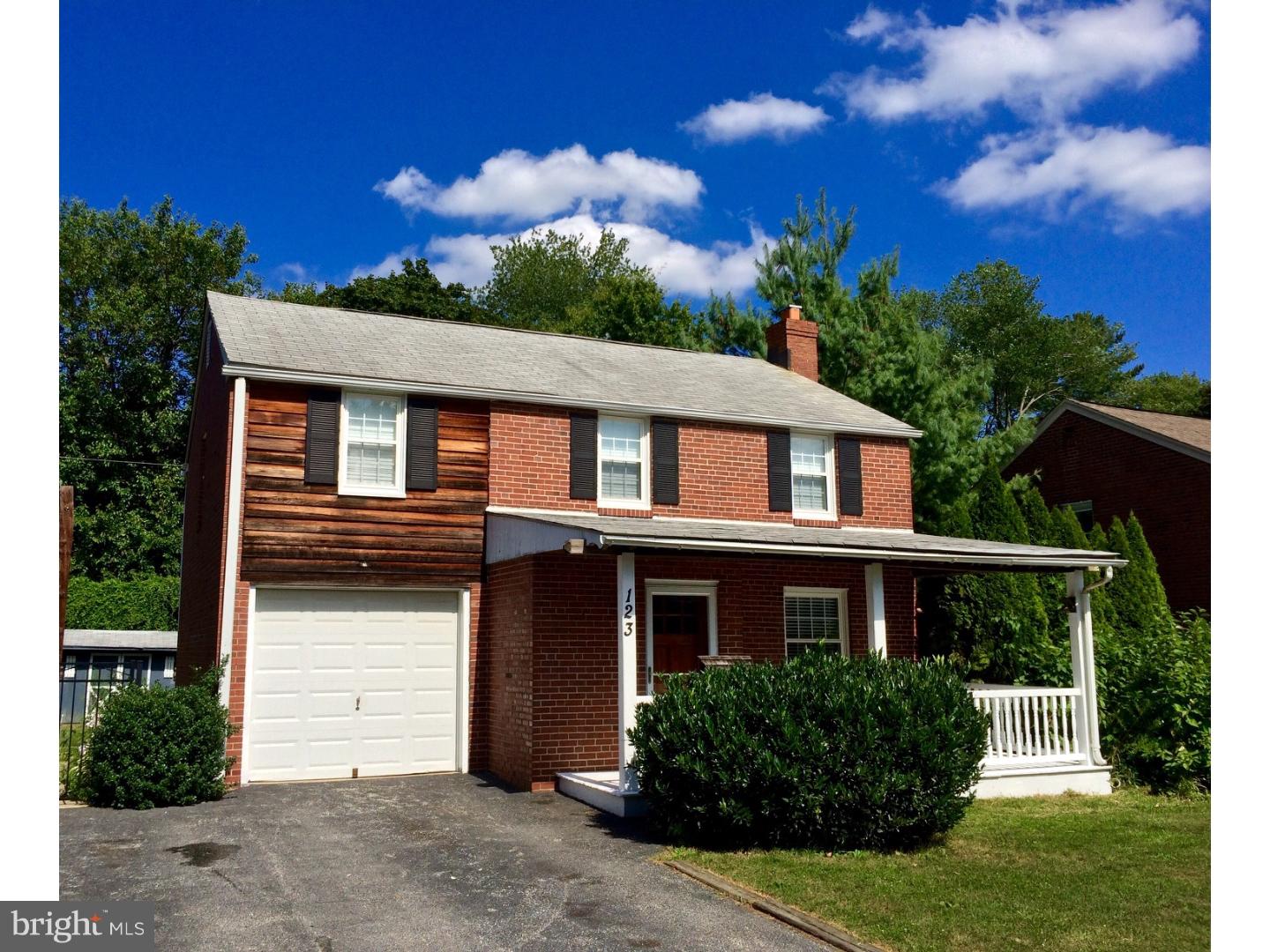 Brick colonial in popular Conestoga Village. Enter into the living/dining area from the large, covered front porch. There are hardwood floors throughout and a wood burning stone fireplace diving the two spaces. The kitchen has access to the rear, fenced yard and oversized wooden deck. There is a storage shed in the rear with a fenced dog run. A mud/laundry area with lots of storage space completes the first floor. Three bedrooms, all with ample closet space and newer carpet are upstairs along with the updated full bath (with tub). The basement is partially finished and includes a powder room.