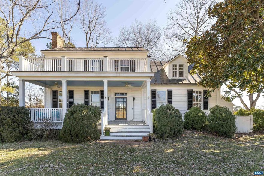 The Christopher Sheppard House Circa 1793....A beautifully restored residence...    over 2900 square feet of living space with 3 or 4 bedrooms, 3 1/2 baths (including first floor primary suite)....Sophisticated and casual living spaces...Wonderful kitchen with cherry cabinets, gorgeous countertops, brick fireplace, and dining area, that opens to the sunroom...Looking out over the terrace and yard, leading to the Madison Spencer and Rachel Lily designed gunite, heated, salt water pool(60x20) and formal garden plans. The beautiful front meadow has unlimited potential... The many old dependencies include garage, barn, potting shed, bunk house and chicken coop, if someone wanted to restore. A tremendously comfortable home, for full time, or peaceful enough for a get away. Convenient to Charottesville(20 min to Pantops) and Richmond...Spring Creek Golf Course and amenities are near by...,Cherry Cabinets,Fireplace in Dining Room,Fireplace in Family Room,Fireplace in Kitchen