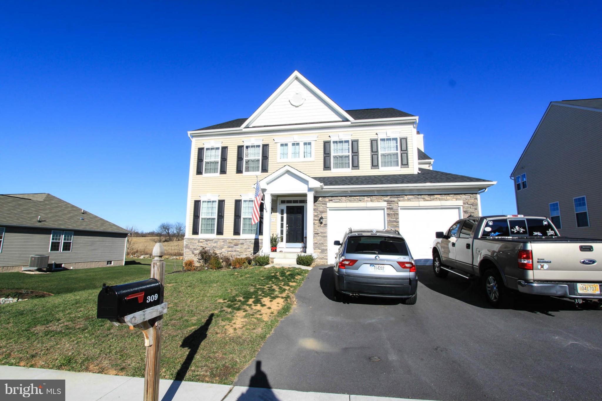 4 bdrm,4.5 bath home features formal living & dining rooms,large family room w/ fireplace,gourmet kitchen w/ granite counter tops & island.Grand master suite w/ walk in closet & private bath that boasts an enormous soaking tub & stand up shower.Spacious finished bsmnt w/ full bath.Fenced backyard w/ shed & deck.2 car garage & private driveway.Washer/dryer incl.Within minutes to commuter routes.