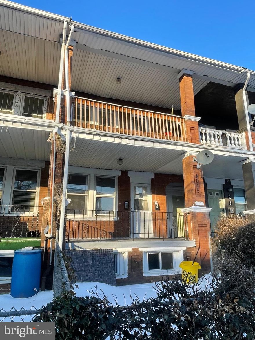 6015 Catharine Street, Philadelphia, PA 19143
Turnkey Duplex with 3rd Unit Potential – Investor or Owner-Occupant Dream!
OVERVIEW
Welcome to 6015 Catharine Street, a meticulously updated duplex in the heart of the high-demand 19143 zip code. Whether you are an investor looking for a high-yield property with "value-add" potential or a homebuyer looking to live in one unit while the other pays your mortgage, this property is a rare find.

BUILDING CONFIGURATION

Unit 1: 2 Spacious Bedrooms | 1 Full Bathroom

Unit 2: 3 Spacious Bedrooms | 1 Full Bathroom

Expansion Potential: The property features a full, high-ceiling basement with the potential to be converted into a 3rd unit, instantly increasing your rental income and property value.

RECENT UPGRADES & MECHANICALS
Rest easy knowing the heavy lifting has already been done. This property boasts significant capital improvements:

New Heating Systems: Separate new units installed for both floors.

New Hot Water Tanks: Independent new tanks for each unit.

Updated Electrical: The entire building’s electrical system has been brought up to modern standards.

Central Air: One unit comes fully equipped with Central AC, a premium feature that attracts top-tier tenants and commands higher rent.

INVESTMENT HIGHLIGHTS

House Hacking Ready: Perfect for an owner-occupant to live in one unit and use the rental income from the second to cover the mortgage.

Turnkey for Investors: Updated mechanicals mean low maintenance costs and immediate cash flow in a strong rental market.

Prime Location: Located in West Philadelphia (19143), known for its classic architecture, community feel, and easy access to University City, local transit, and downtown Philly.

Don't miss out on this versatile, updated multi-family gem. Schedule your showing today and see the potential for yourself!