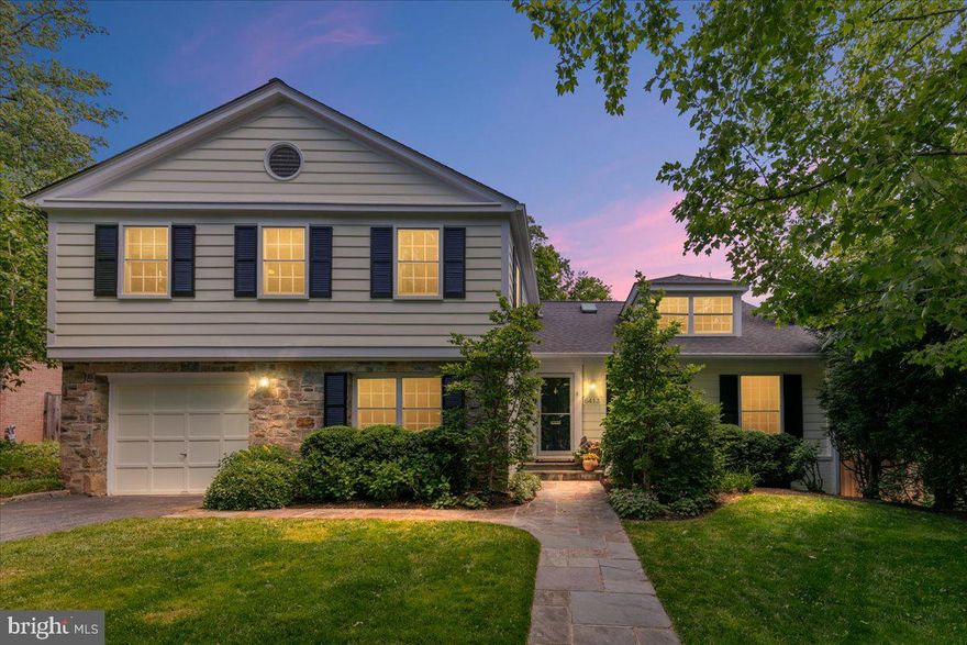 Extensively renovated and greatly expanded Split-Level Colonial in the sought-after Mass Ave Forest, provides stylish and comfortable living space, indoors and out, perfectly suited for gatherings, elegant entertaining and the demands of daily living.

Move-in ready, 6413 Kenhowe Drive includes 6 bedrooms and 4.5 bathrooms, all recently remodeled. This home features a stylish stone-front facade, cook's kitchen with enormous island and generous table space, a charming owner's suite with expansive closets and separate sitting area, and a large but cozy family room with custom cabinets. The living space connects seamlessly to a stunning outdoor zone that boasts a grand, three-season screened-in porch with gas fireplace, a spacious bluestone dining patio with built-in, top-of-the-line gas grill, an expansive Ipe deck with gas fire pit, and a lovely rear lawn.

The large cook's kitchen is equipped with soapstone countertops, two dishwashers, three ovens, abundant storage, including a separate pantry, and generous gathering spaces perfect for everyday living and entertaining. The hub of the house, the kitchen opens to an oversized dining room, the family room, the screened porch, and the deck area, allowing for gracious indoor-outdoor living.

Upstairs, the expanded primary suite is a hideaway set apart from the other bedrooms, offering walk-in closets and a beautifully updated bathroom. The upstairs features four additional, spacious bedrooms, and two additional full baths, one en-suite.

The finished lower level includes another gathering area plus an additional bedroom and full bath, ideal for guests, an au pair, or flexible living space. Additional highlights include a first-floor study with custom built-ins, custom-designed powder room, extensive renovations completed in 2013 and 2015, and attached garage parking.

Ideally located near downtown Bethesda and Friendship Heights, this special home also is less than a block from the neighborhood pool and near Glen Echo Park and the C&O Canal. It offers easy access to Downtown DC and is minutes from the Beltway.