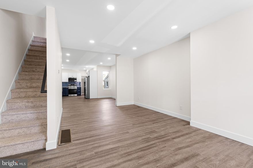 Boasting 4 bedrooms upstairs and an additional bedroom in the finished basement with 1.5 baths. Fresh and great home with an updated modern feel making it a perfect opportunity for first-time home buyers or investors! Ready for immediate move-in! 

The home features vinyl flooring, bedrooms with fresh carpet, an aesthetically pleasing blue kitchen with brand new stainless steel appliances, and a finished basement perfect for additional storage, a man cave, home gym, or whatever you may desire! 

Enjoy close proximity to bus routes 15, 38, 40, and 43 in walking distance and William H. Gray III 30th Street Station within a 15 minute drive, which has trains going to various parts of town and NYC, Boston, DC, etc. 

Great turnkey property available now for tours; schedule yours today!