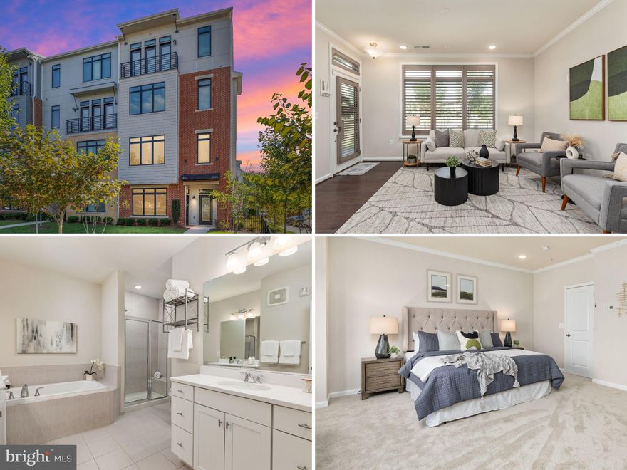 If you're seeking location, convenience, and modern living, this Van Metre townhome is your perfect match! Welcome to the Lofts at Village Walk, ideally situated directly across from the Village at Leesburg. Inside you will find fresh paint throughout, LVP flooring on the main level, a spacious family room, and an open-concept kitchen that’s perfect for both cooking and entertaining. The kitchen features a huge island, sleek white cabinets, stainless steel appliances, and elegant quartz countertops. For added convenience, there are three storage closets on the main level and a one-car garage. A full bathroom completes the main level. Upstairs, the primary suite is a retreat with large windows that let in plenty of natural light, a walk-in closet, brand new carpet, and a luxurious four-piece bathroom with dual vanities, shower, and soaking tub. You'll also find two additional bedrooms (one with a private balcony), a third full bathroom, and a convenient laundry area. The benefits of this location are hard to beat. Right across the street is the Village at Leesburg, where you’ll find shopping, dining, movie theater, Wegman’s, dog park, and various community events. The community itself offers a nature trail, a playground, and paved bike/walking trails that connect to the W&OD Trail. Plus, with easy access to Route 7, Route 15, and the Dulles Greenway, commuting is a breeze. Additional perks include lawn maintenance and water covered by the condo fee, and the main level is wheelchair accessible.