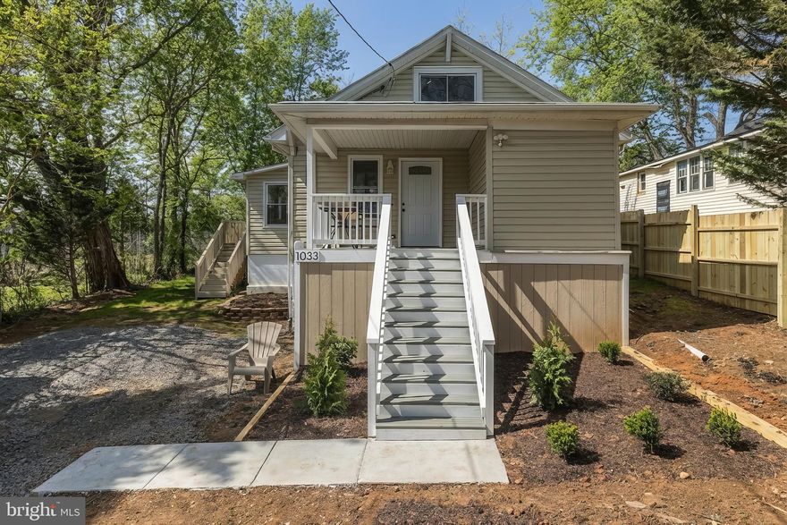 Welcome to 1033 Sunnyside Drive, a beautifully renovated bungalow tucked away on a quiet street just minutes from historic downtown Winchester. This charming home blends classic character with modern upgrades, creating a warm and inviting place to call home.
Start your day on the inviting 9’ x 11’ tiled front porch, complete with new railings and stairs, the perfect spot for morning coffee or relaxing autumn evenings. Inside, the home has been completely updated from top to bottom with stylish, move-in-ready finishes. The open-concept layout creates a bright and comfortable living space filled with natural light, while the newly finished upper level offers flexible use as a third bedroom, home office, den, craft room, or additional storage.
Enjoy peace of mind with central AC and heating, including an HVAC system installed in 2024. Additional improvements include an encapsulated crawl space with new supports, insulation, and a vapor barrier. For hobbyists or DIY enthusiasts, the reinforced workshop space features new cinder block support, electrical outlets, and lighting, ideal for projects or storage.
The side deck off the kitchen provides easy access to both the front and backyard, making outdoor living and entertaining effortless.
Homes with this level of renovation, charm, and location don’t stay on the market long. Major upgrades include 100% waterproof luxury vinyl plank flooring, new carpeting on the upper level, brand-new kitchen cabinets, backsplash and quartz countertops, new stainless steel appliances along with a new washer and dryer, modern recessed lighting, custom-tiled bathrooms, new interior and exterior doors, fresh paint throughout, and a new wooden fence.
Additional highlights include a covered porch with a 9’ x 15’ storage or workshop area underneath, a large parking pad with space for 4 to 6 vehicles, no HOA, and the benefit of Frederick County taxes while still enjoying a Winchester address. Conveniently located with quick access to I-81, Route 522, Route 50, and Route 37, commuting and daily errands are a breeze.