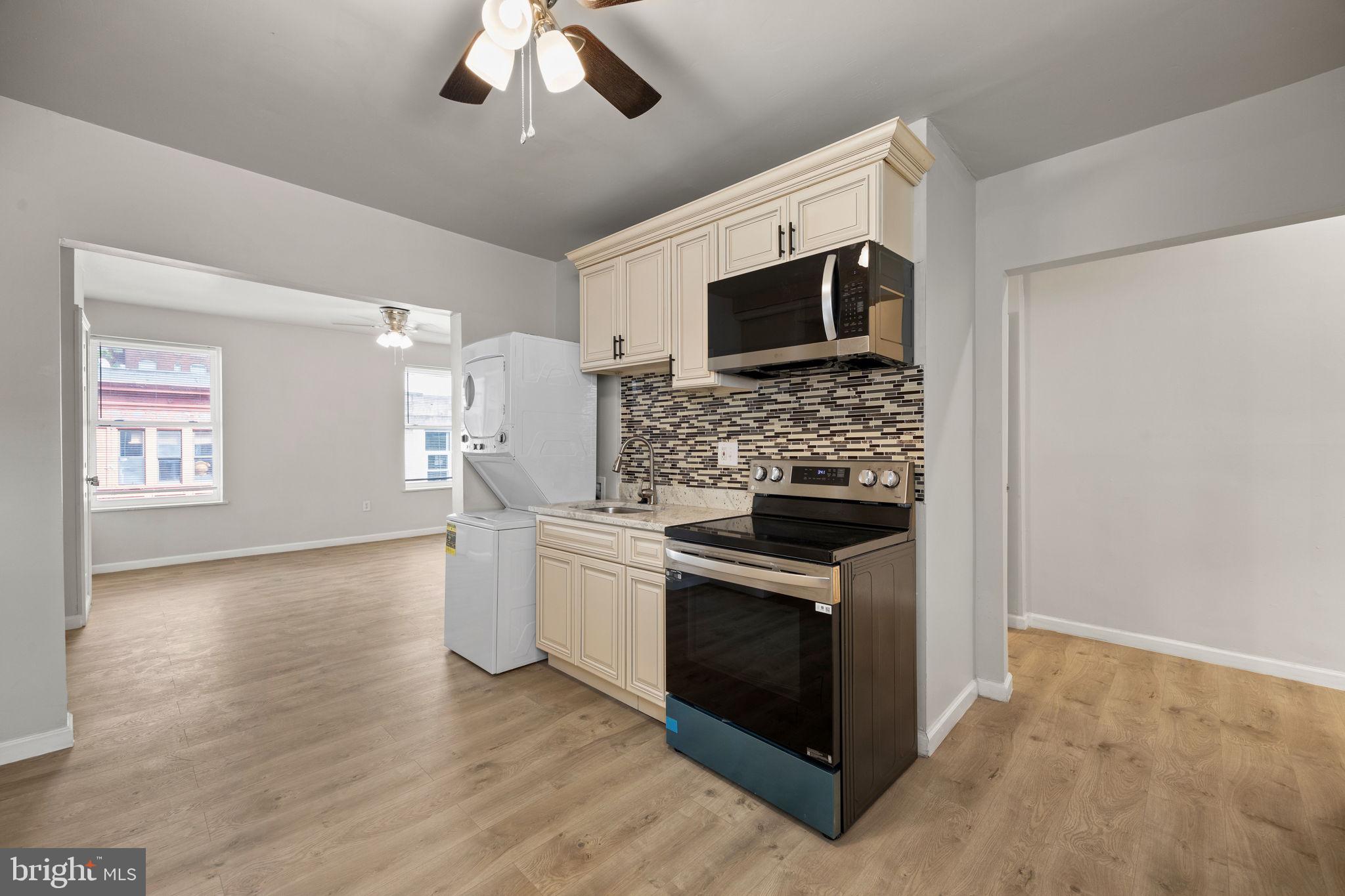 Available for immediate move-in in Rittenhouse Square! Newly and completely renovated studio unit with high ceilings, wood flooring, stainless steel appliances, bathroom with tub shower, in-unit front loading washer and dryer, incredible natural light, and mini splits in every room for energy efficiency. The unit is exceptionally located just two blocks from Rittenhouse Square Park, and within mere blocks of great cafés, shops, dining, and nightlife.