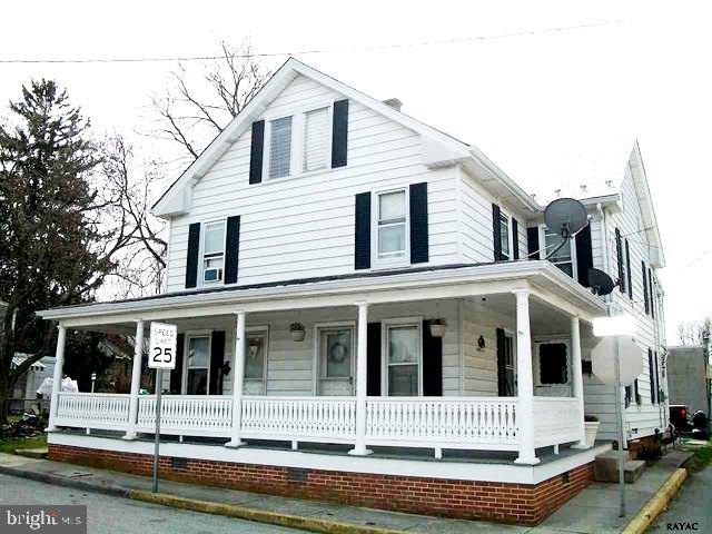 Great rental property or live in one side and rent the other. Each side is spacious with 3 bedrooms. Low taxes and great investment. Currently fully rented under market value. One month to month other til April 2018. Tenant pays gas and electric. Hook-ups for washer and dryer on first floor. Back yard and on street parking. Zoned Town Center Mixed Use.