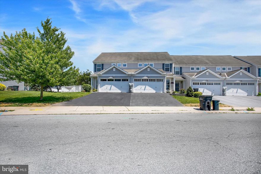3 Bedroom, 2.5 Bath Townhome, w/2 Car Garage, completely remodeled in Spring 2017,  NO HOA Fees! Convenient to the campus of Cedar Crest and Lebanon VA Hospital. Newer kitchen features white cabinets with dovetail, slow-close wood drawers, with subway tile backsplash, granite countertops, and slate gray KitchenAid appliances.  Floor-to-ceiling shelving in the dining room to an open living room. First floor features vinyl wood planking flooring. First-floor powder room. Hunter/Montecarlo ceiling fans in all the bedrooms and the living room. On the second level, the Primary Bedroom has a private bathroom with a double vanity and a large walk-in closet with extra shelving for all of your wardrobe needs! Two additional bedrooms and a hall bathroom. Access the backyard, which is fully fenced in and features a deck and a fire pit, through the Newer sliding glass door. The two-car garage has room for additional storage. Development provides ease of living, over 1-mile of sidewalks,dog park and large common grounds with No HOA fees.